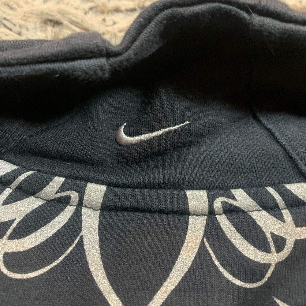 Vintage Y2K Black cropped Nike cropped zip up top sz S - Picture 7 of 14